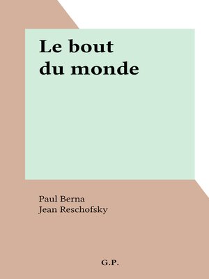 cover image of Le bout du monde